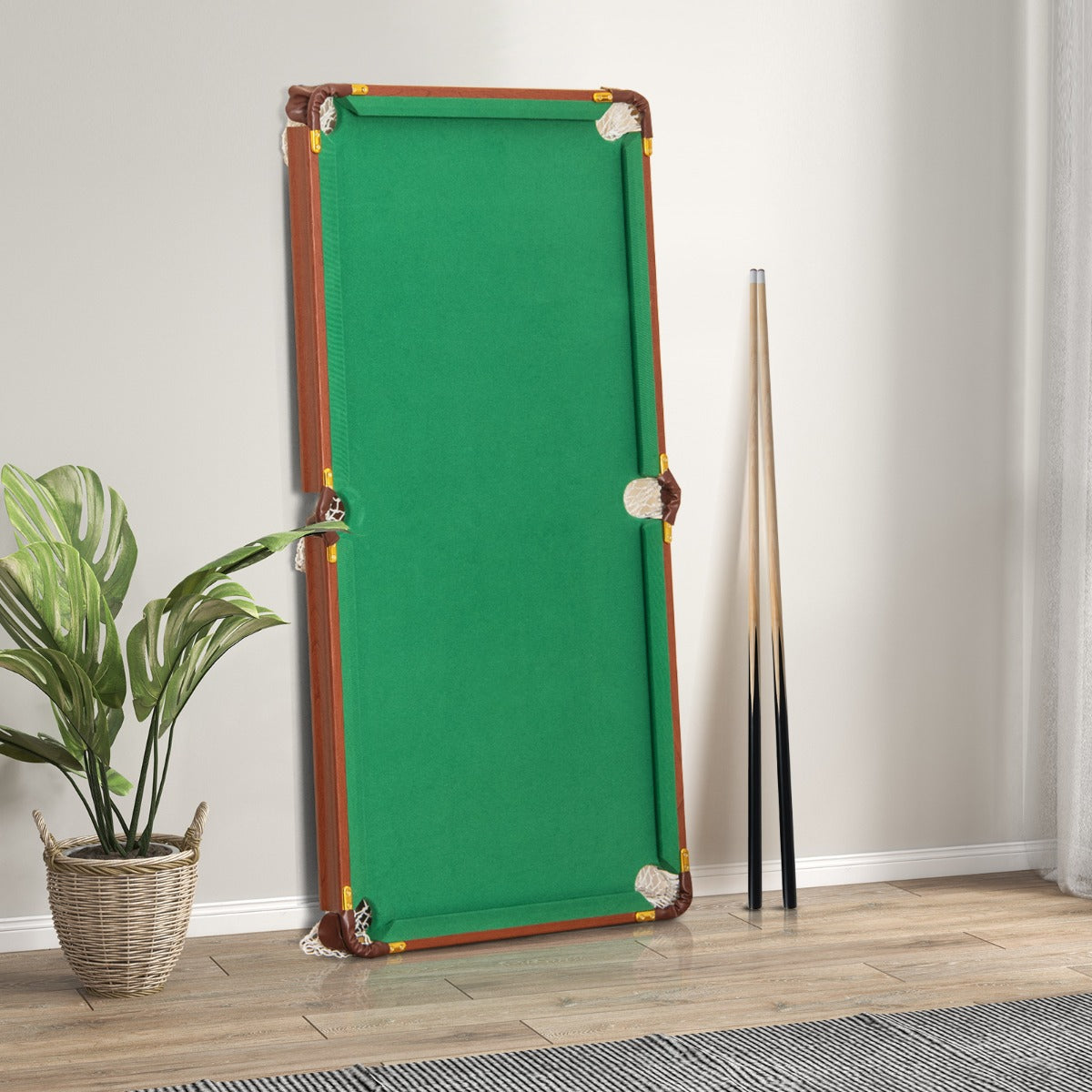 Portable Billiards Table Game with Foldable Legs for Family Game Bar Gym Room