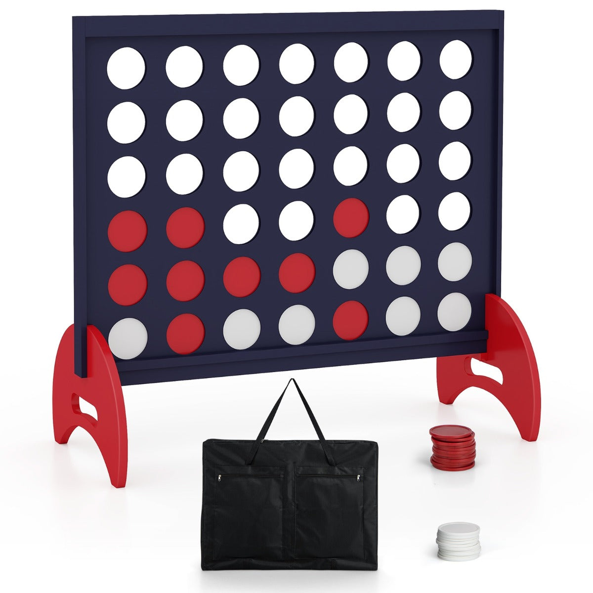 Giant 4-in-a-row Game Set Wooden Jumbo 4-to-Score Game