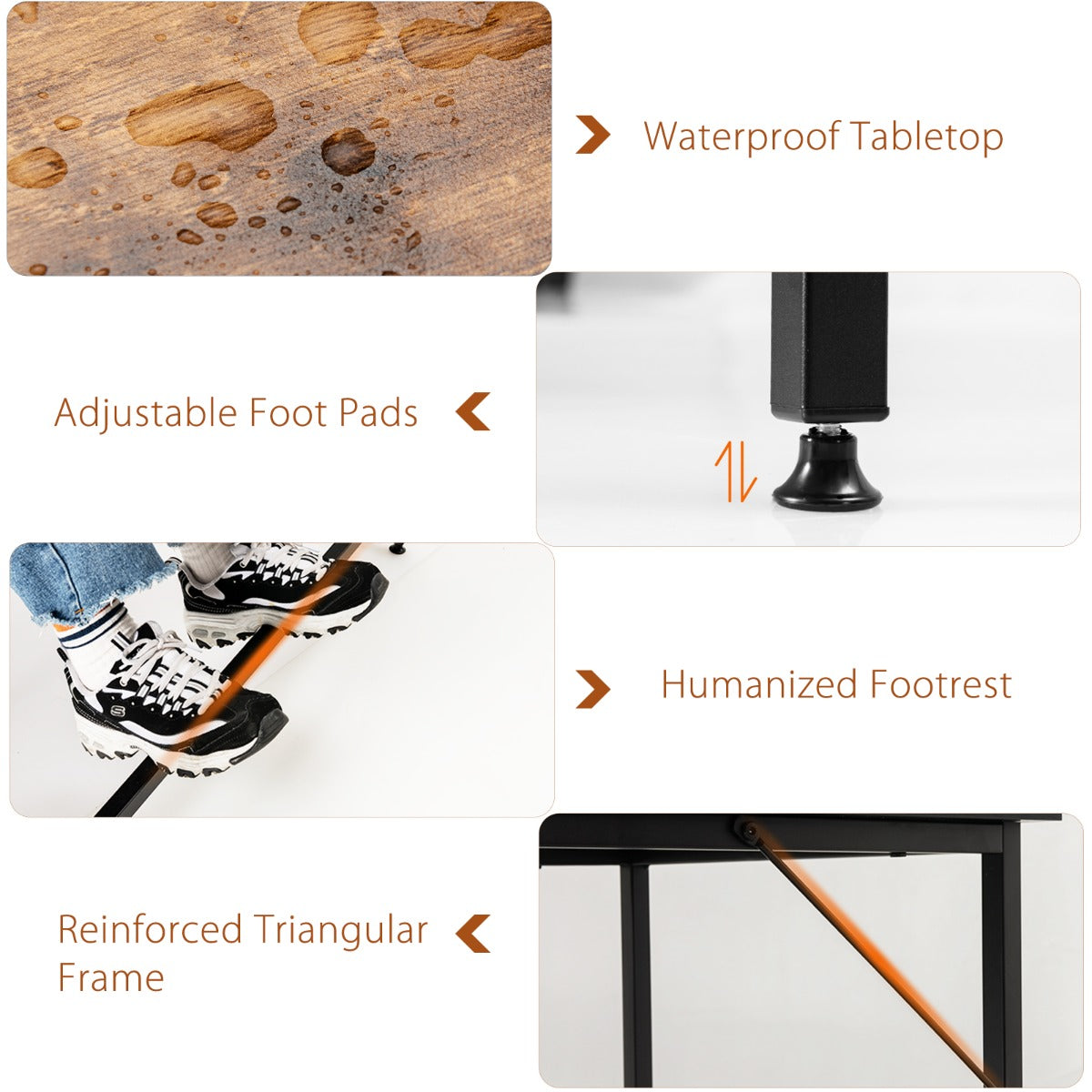 L-Shaped Desk with 2-Tier Storage Shelf for Home