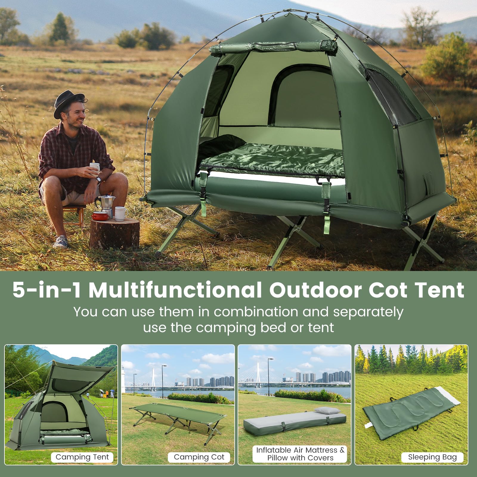 5-in-1 Multifunctional Outdoor Tent