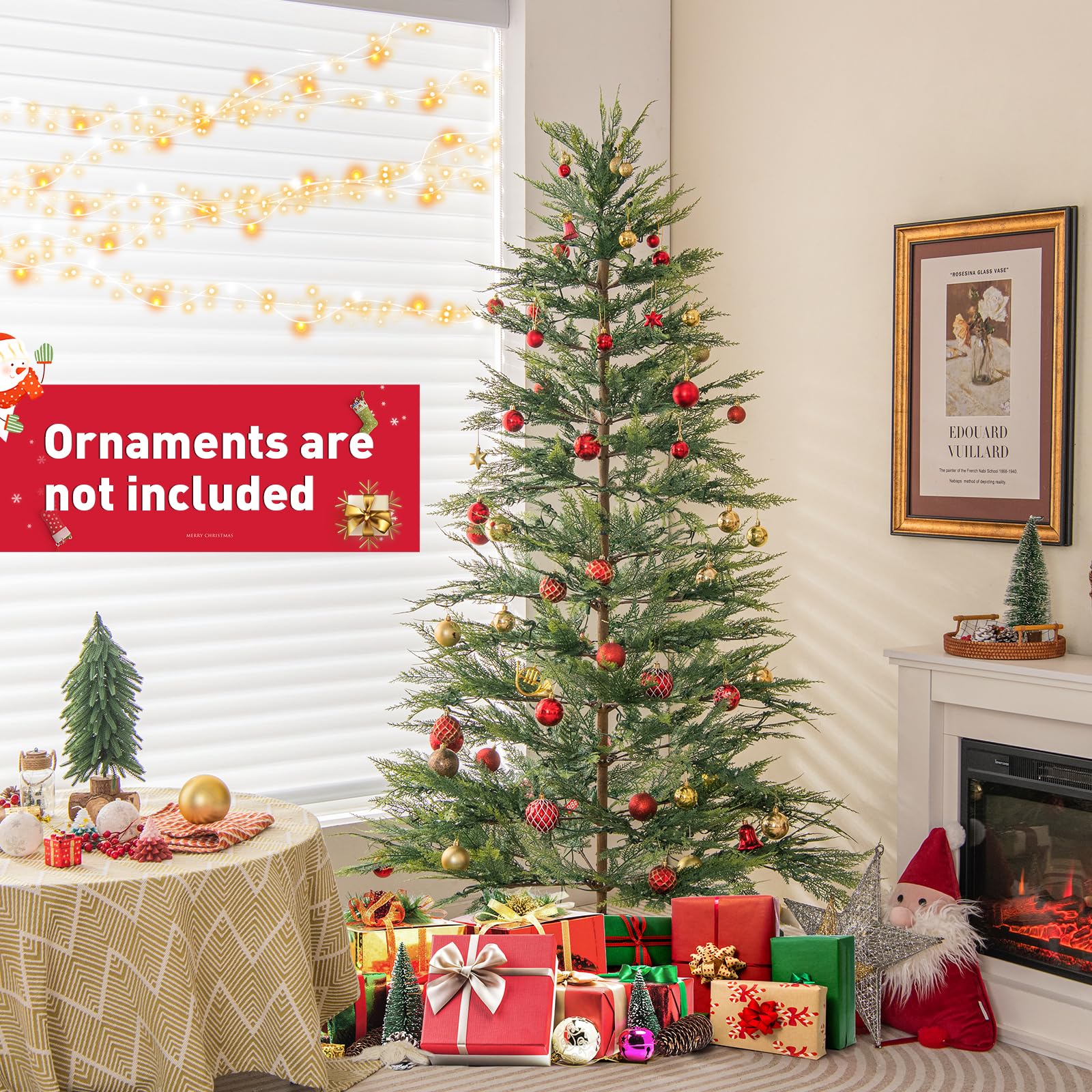 195CM Artificial Christmas Xmas Tree with Auto Timer & LED Lights