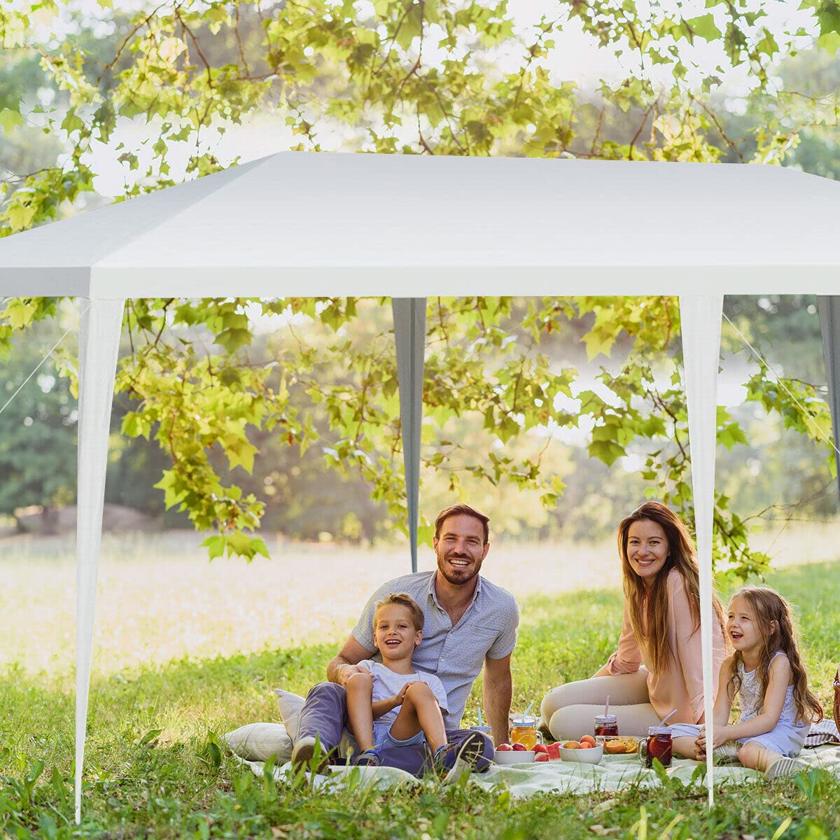3m x 6m Canopy Tent, Waterproof Wedding Canopy with Wind Rope, Outdoor Shelter Pavilion for Parties Commercial Activity Camping