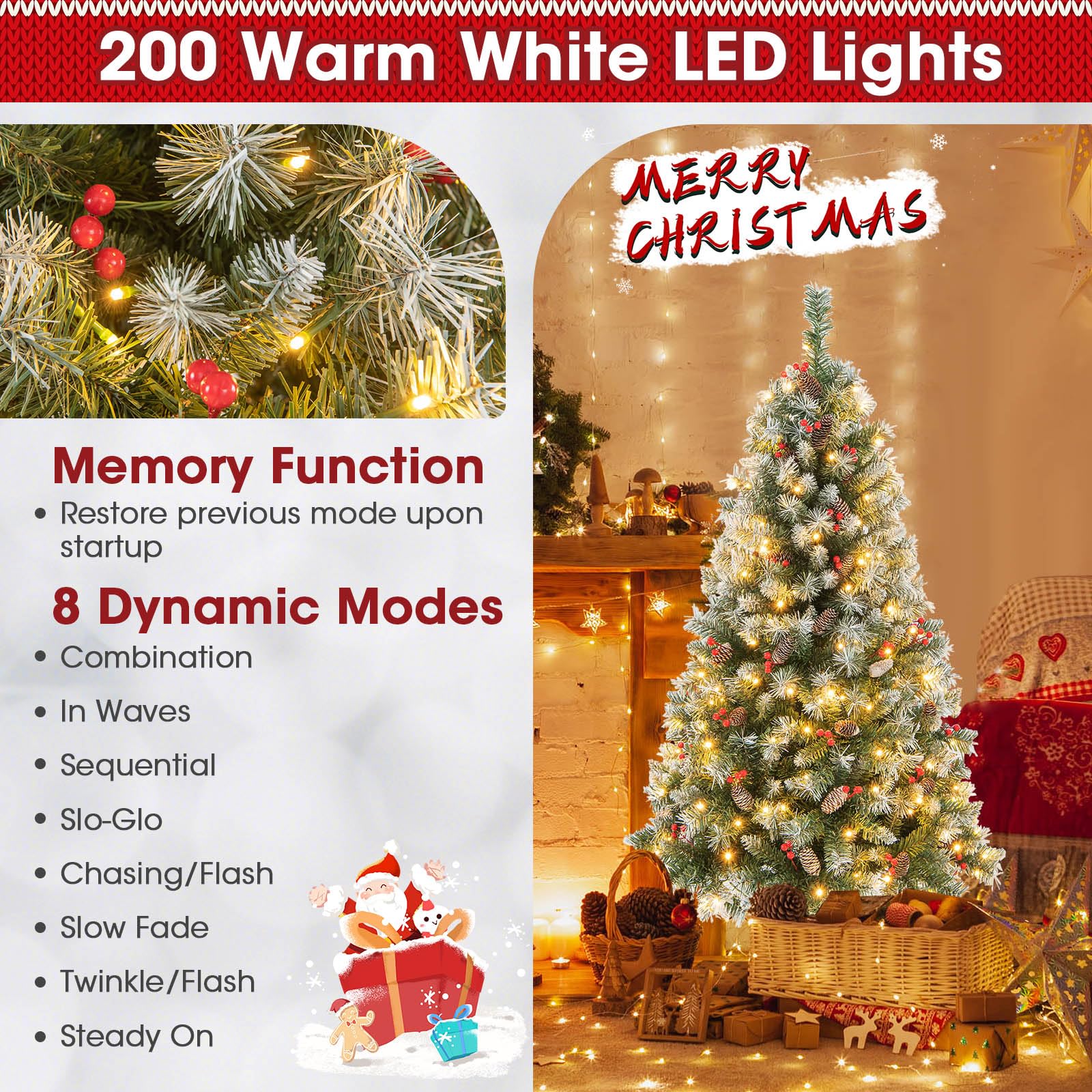 1.5m Artificial Xmas Tree with 450 PVC Branch Tips for Decoration