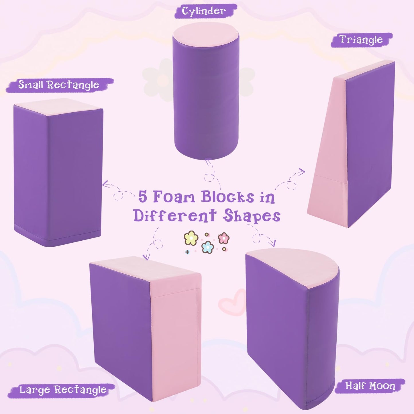 Kid Crawl Climb Foam Shapes Playset for Toddler