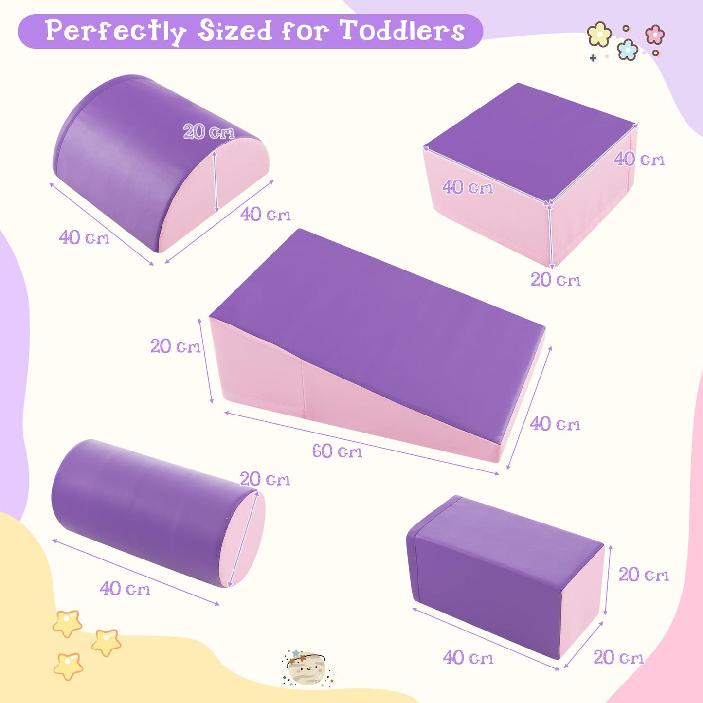 Kid Crawl Climb Foam Shapes Playset for Toddler