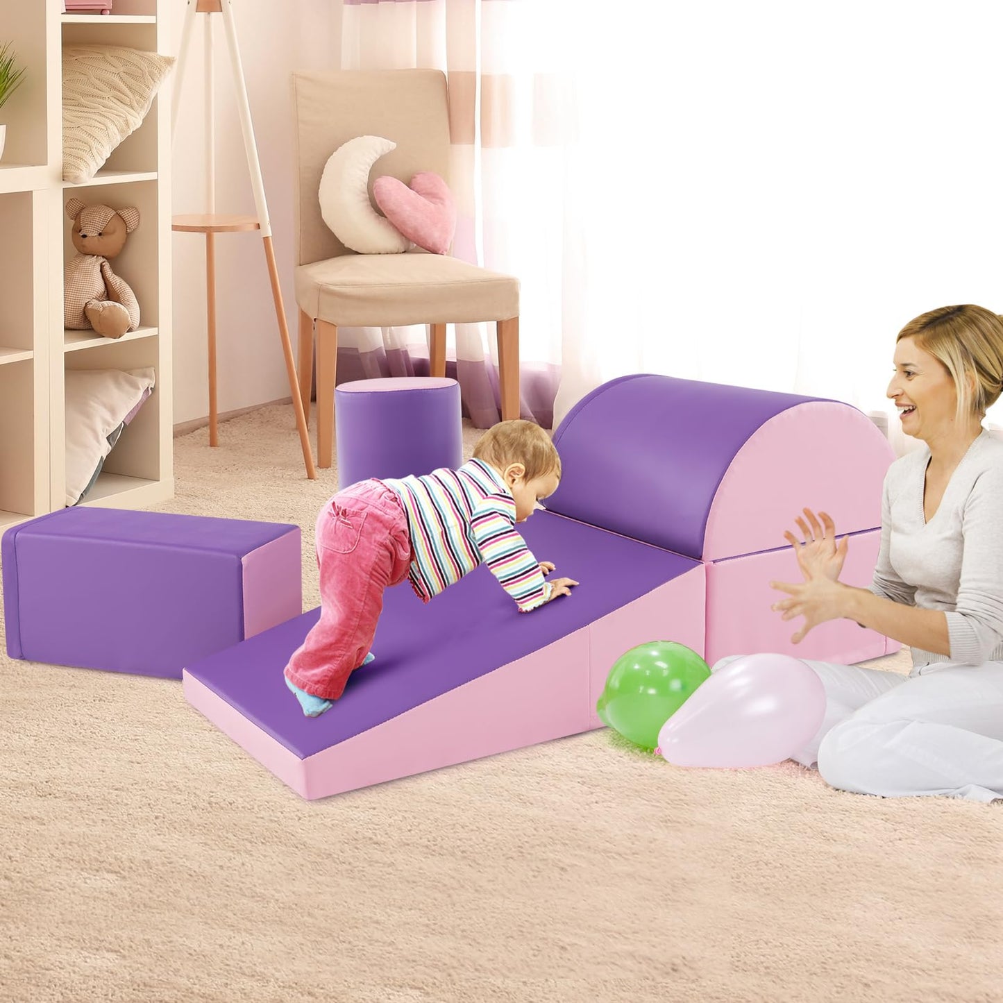 Kid Crawl Climb Foam Shapes Playset for Toddler