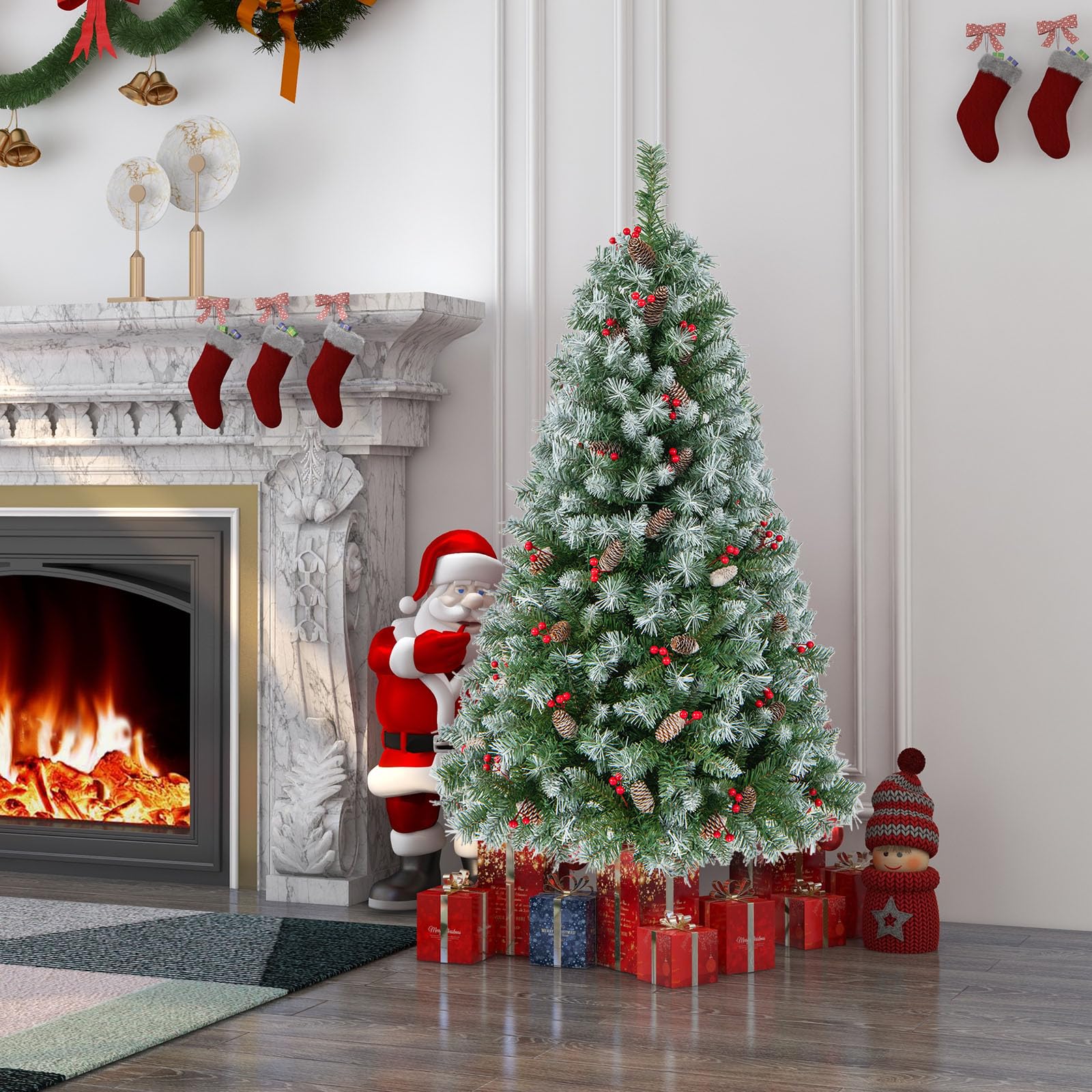 1.5m Artificial Xmas Tree with 450 PVC Branch Tips for Decoration