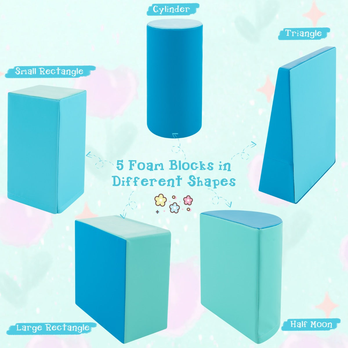 Kid Crawl Climb Foam Shapes Playset for Toddler