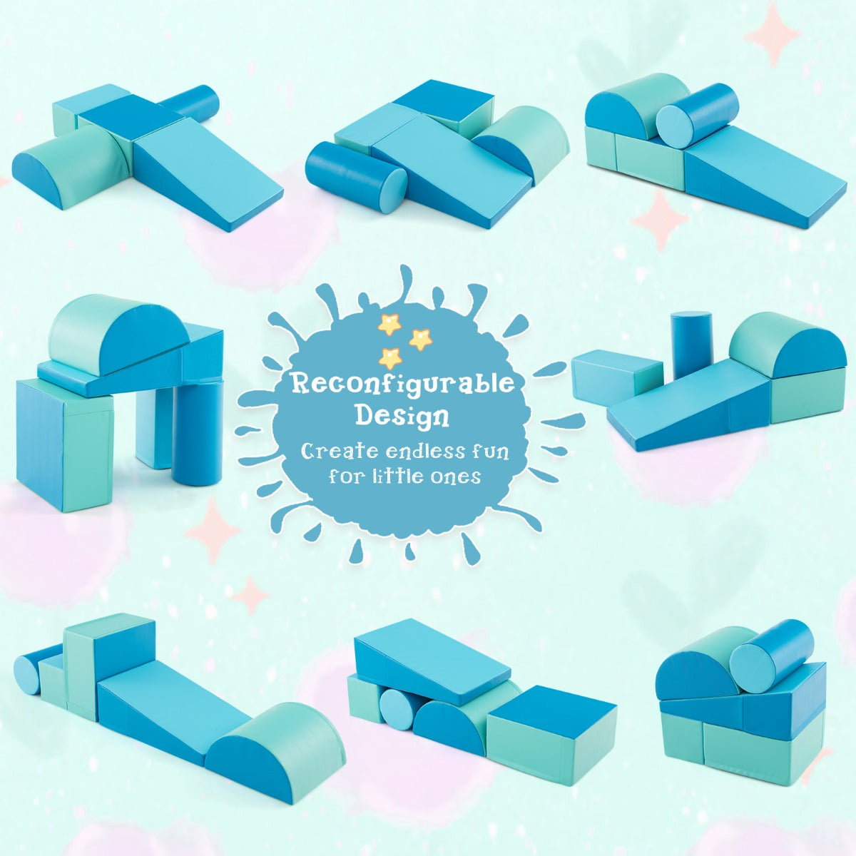 Kid Crawl Climb Foam Shapes Playset for Toddler