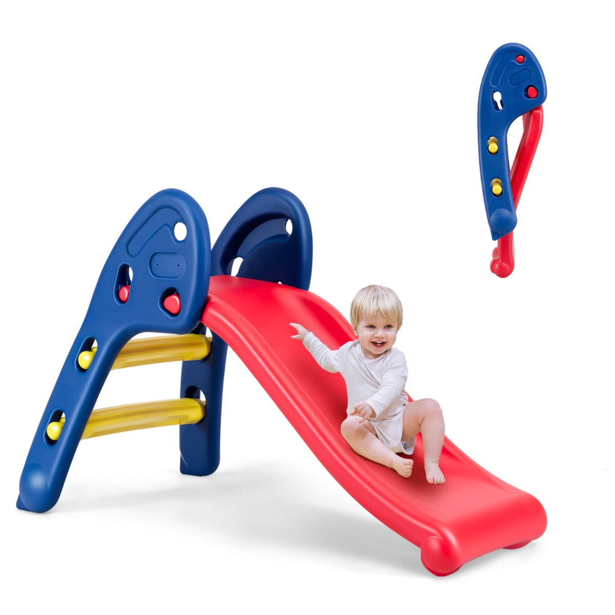 Kid Folding Sliding with Triangle Structure for Garden Patio Kid Room and Living Room