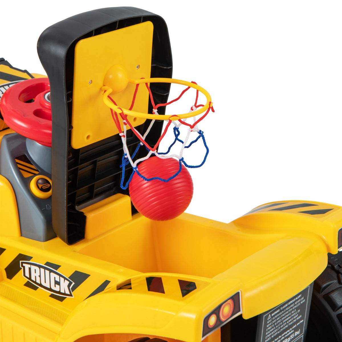 Kids Ride On Excavator Toy with Storage Horn and Sound Effects