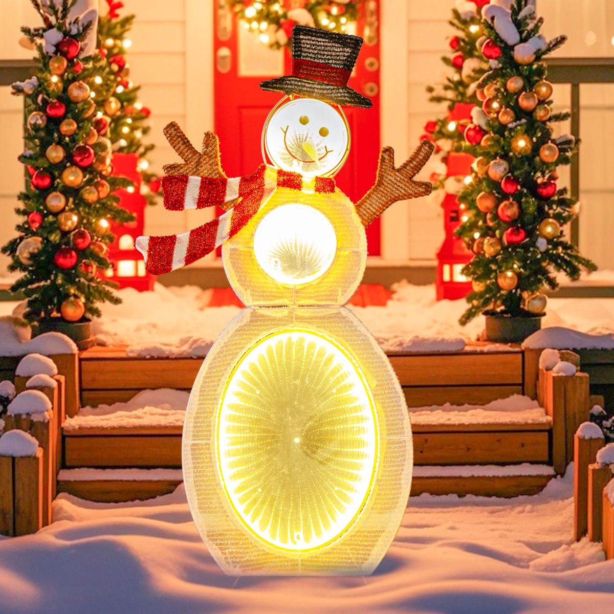 79 CM Lighted Snowman with 105 Built-in LED Lights