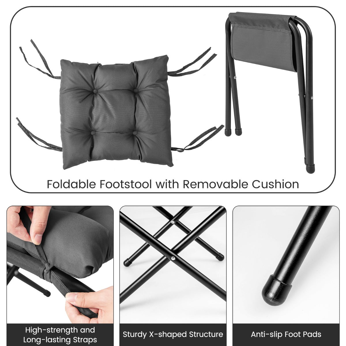 Modern Lazy Chair with Ottoman Pillow Armrests Side Pocket