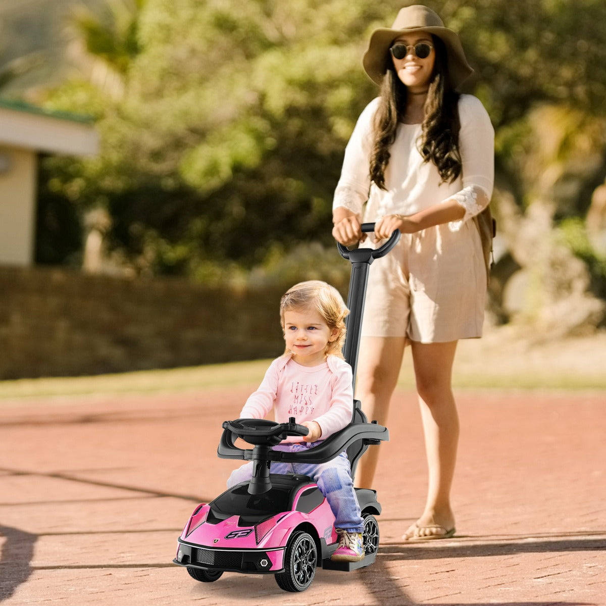 3-in-1 Licensed Lamborghini Ride on Push Car for Boys and Girls from 12 to 36 Months
