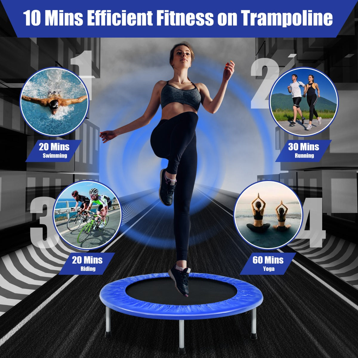 Portable Recreational Fitness Rebounder for Kids