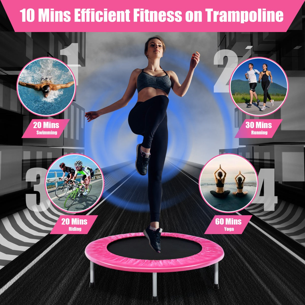 Portable Recreational Fitness Rebounder for Kids