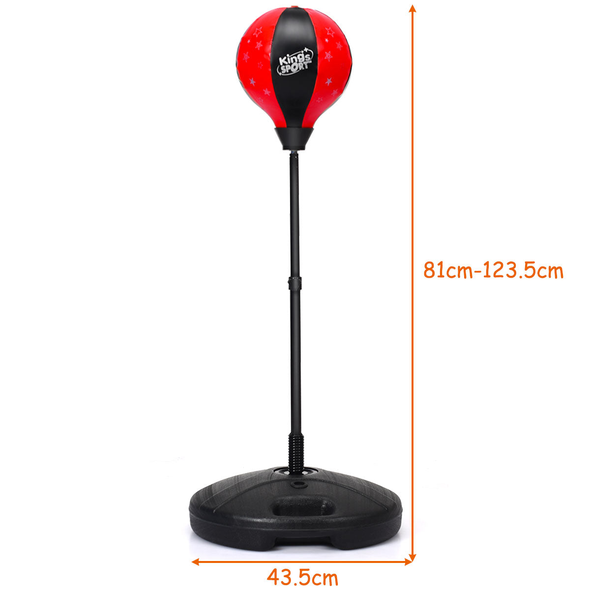 81cm-117cm Height Adjustable Punching Ball Set with Large Capacity Base