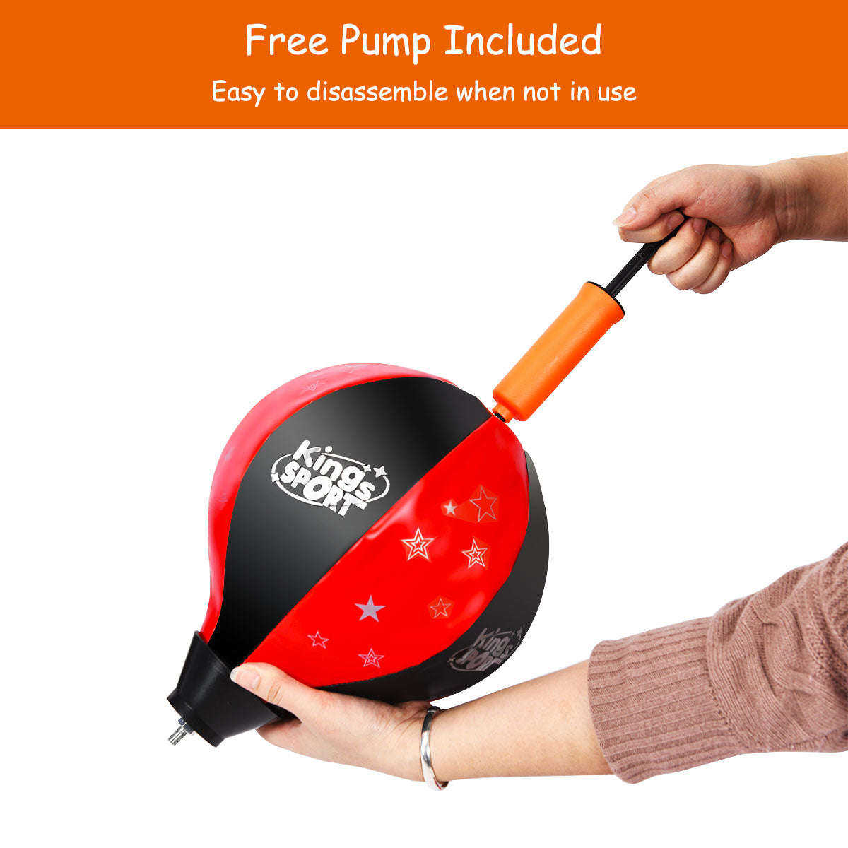 81cm-117cm Height Adjustable Punching Ball Set with Large Capacity Base