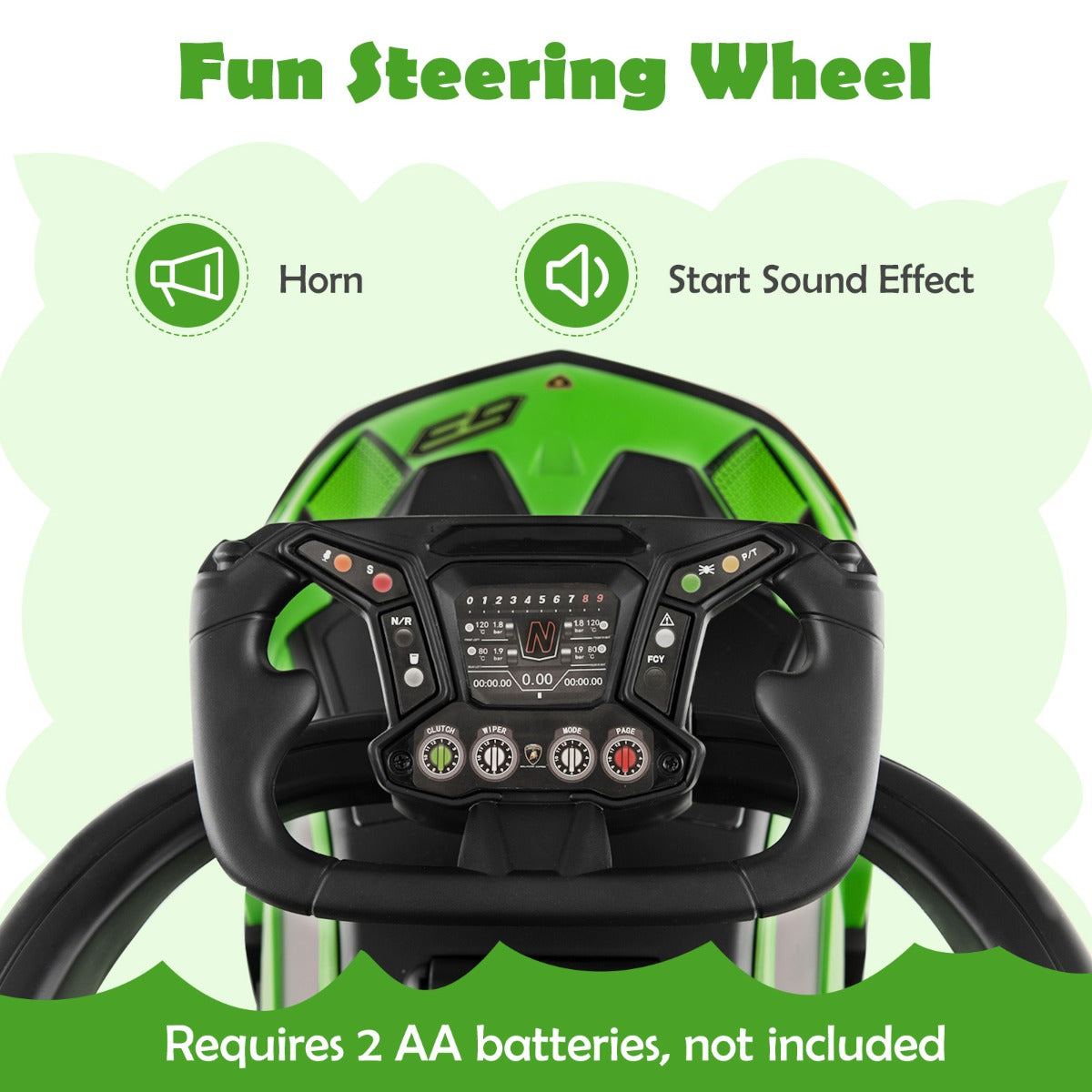 3-in-1 Licensed Lamborghini Ride on Push Car for Boys and Girls from 12 to 36 Months