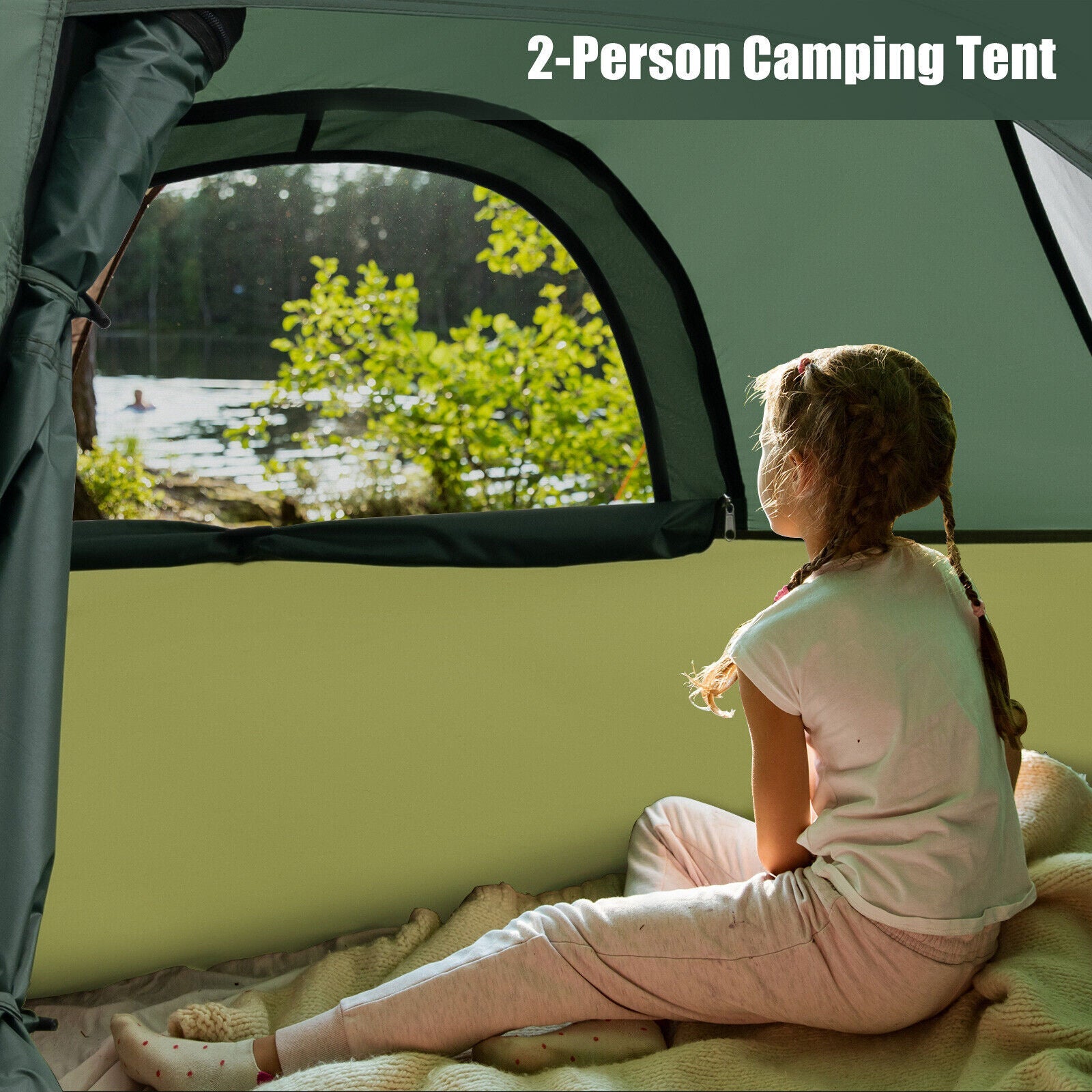 2 Person Camping Tent Waterproof Shelter Portable Outdoor Hiking Backpacking