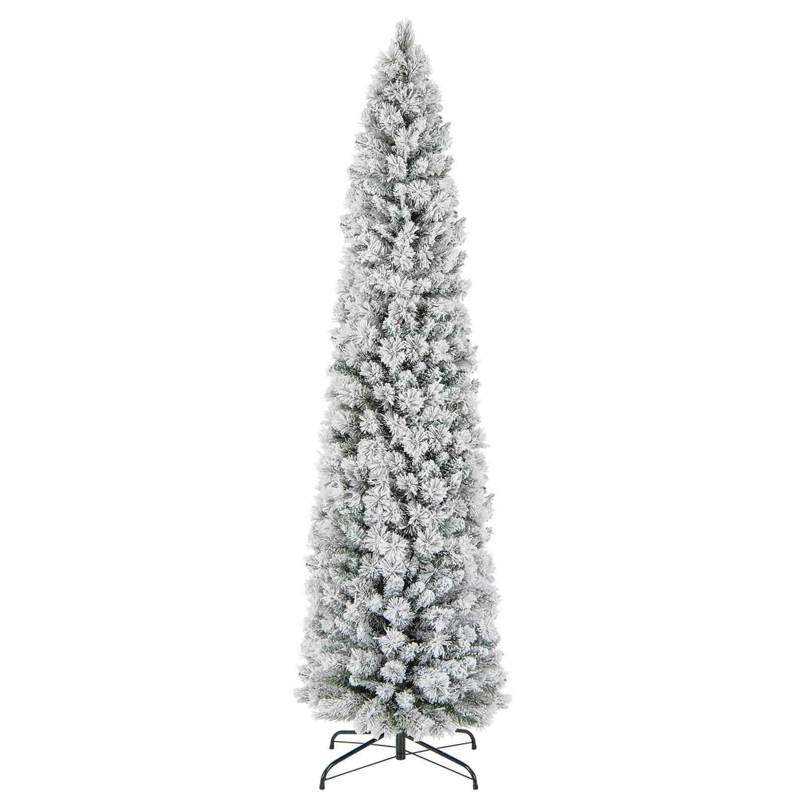 210 CM Pre-Lit Pine Needles Christmas Tree w/210 LED Lights & 466 Branch Tips