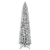 210 CM Pre-Lit Pine Needles Christmas Tree w/210 LED Lights & 466 Branch Tips