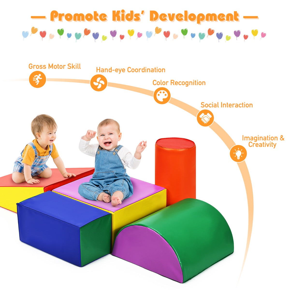 Kid Crawl Climb Foam Shapes Playset for Toddler