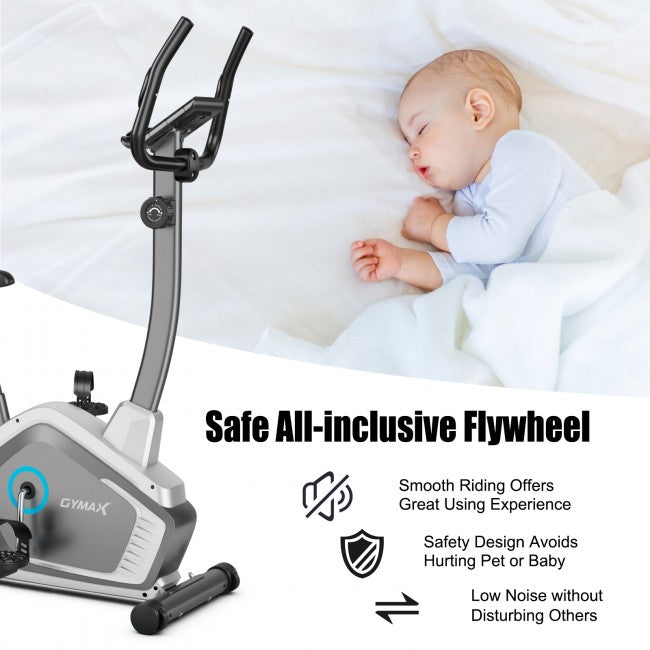 8 Level adjustable Resistance Stationary Exercise Bike Magnetic Cycling Bike with Pulse Sensor & LCD Display