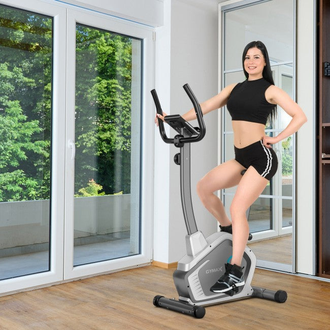 8 Level adjustable Resistance Stationary Exercise Bike Magnetic Cycling Bike with Pulse Sensor & LCD Display