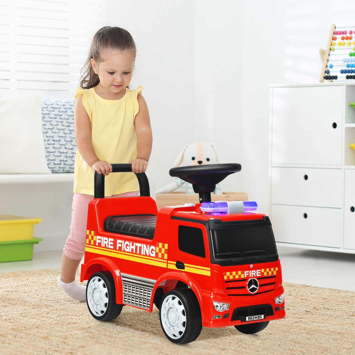 Licensed Mercedes Benz Kids Ride On Car with Storage for Toddlers
