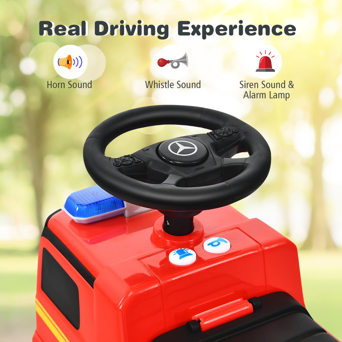 Licensed Mercedes Benz Kids Ride On Car with Storage for Toddlers