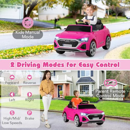 Licensed Audi SQ8 Kids Ride on Car, 12V Electric Vehicle with Remote Control