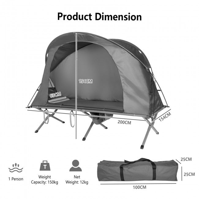 1 Person Portable Camping Tent Cot Outdoor Compact Tent