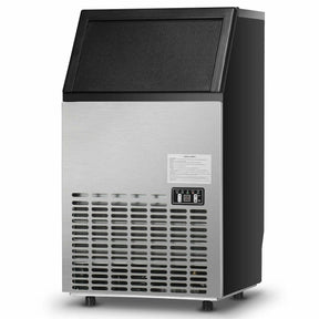 110LBS 24H Portable Built-In Stainless Steel Commercial Ice Maker Machine with Full Set of Accessories