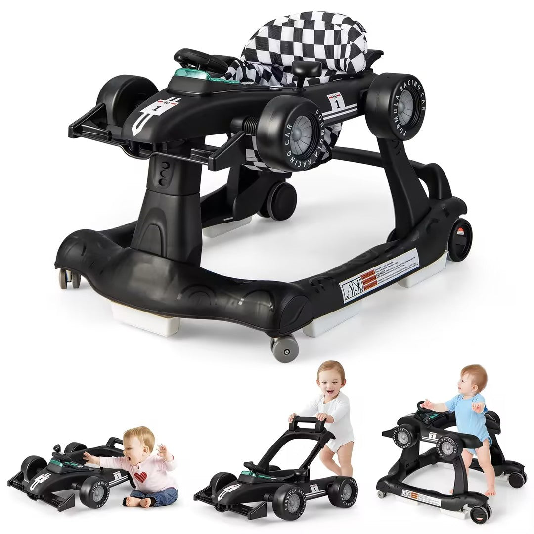 Hikidspace 4-in-1 Baby Walker, Foldable Activity Car Baby Walker