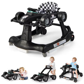 Hikidspace 4-in-1 Baby Walker, Foldable Activity Car Baby Walker