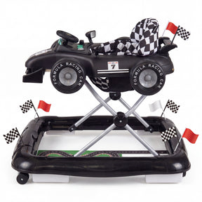4-in-1 Foldable Baby Walker with Wheels, Toddler Activity Walker w/ 3-Level Adjustable Height
