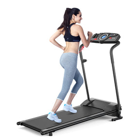 1.0 HP Electric Mobile Power Foldable Treadmill with Display for Home and Office