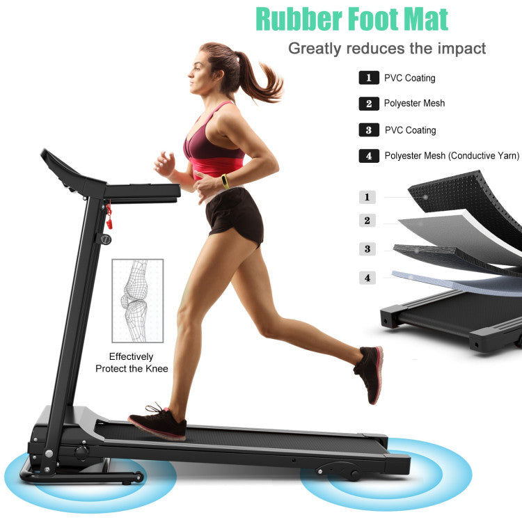 1.0 HP Foldable Electric Treadmill with  LCD Screen for Home