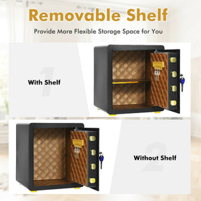 1.25 cu ft Steel Home Electronic Safe Box Office Safe Cabinet with Keypad and Key