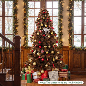 1.8M Artificial Christmas Tree Pre-Lit Xmas Tree with 493 Branch Tips