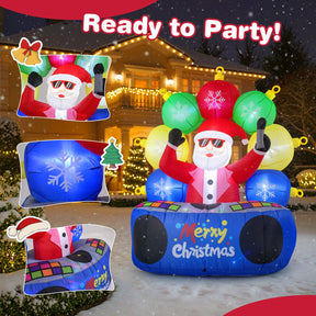1.8 M Inflatable DJ Santa Blow up Christmas Party Santa Claus Decoration
