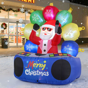 1.8 M Inflatable DJ Santa Blow up Christmas Party Santa Claus Decoration