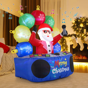 1.8 M Inflatable DJ Santa Blow up Christmas Party Santa Claus Decoration