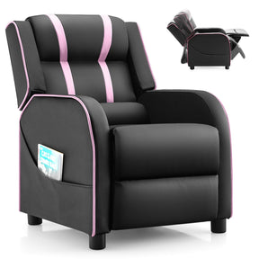 Kids Recliner Chair with Side Pockets and Footrest