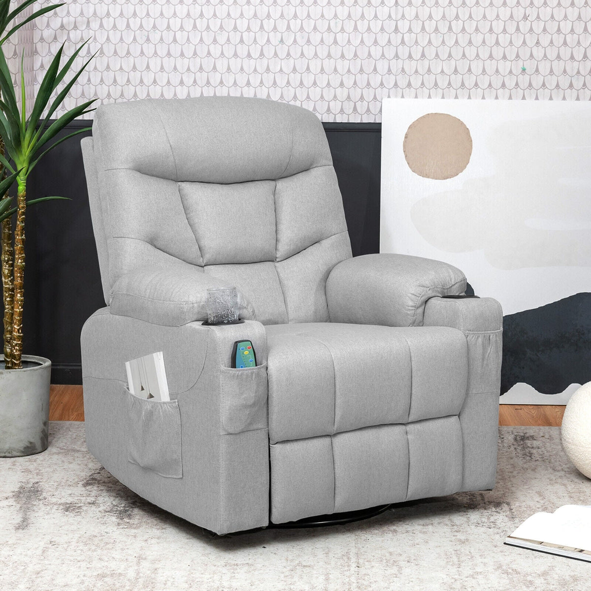 Massage Rocking Recliner Chair with Heat and Vibration