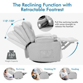 Massage Rocking Recliner Chair with Heat and Vibration