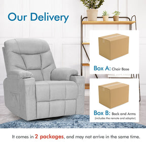 Massage Rocking Recliner Chair with Heat and Vibration