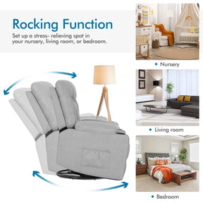 Massage Rocking Recliner Chair with Heat and Vibration