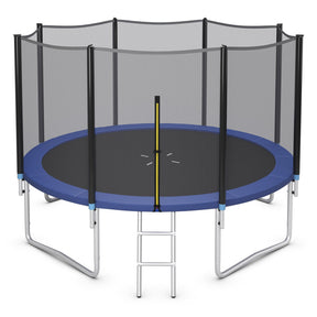 8/10/12/14/15/16 Feet Outdoor Trampoline Bounce Combo with Safety Closure Net Ladder
